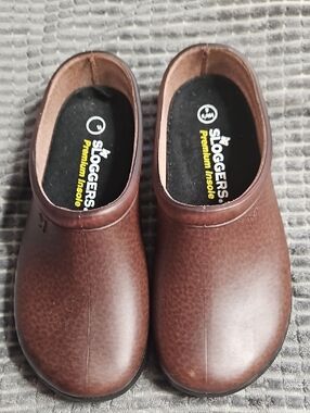 Sloggers Womens Brown Slip-On Clogs with Premium Insole